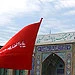مراسم تغییر پرچم گنبد مرقد مطهر امام حسین و ابو الفضل العباس + عکس