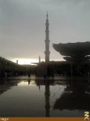 بارش باران در مدينه‌منوره+ عكس