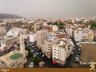 بارش باران در مدينه‌منوره+ عكس