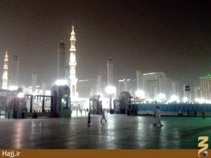 حرم نبوی در غبار + عکس