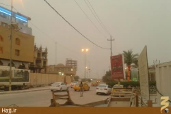 نجف اشرف همچنان درگير مشكل گرد و غبار است