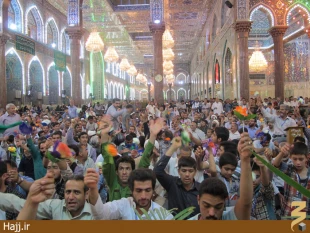 مراسم جشن نيمه شعبان در حرم اباعبدالله + عكس