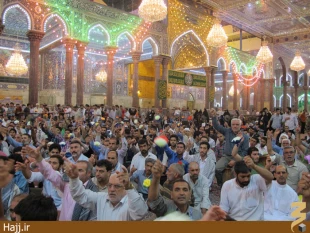 مراسم جشن نيمه شعبان در حرم اباعبدالله + عكس