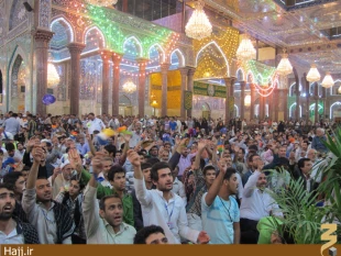 مراسم جشن نيمه شعبان در حرم اباعبدالله + عكس
