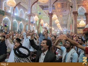 مراسم جشن نيمه شعبان در حرم اباعبدالله + عكس