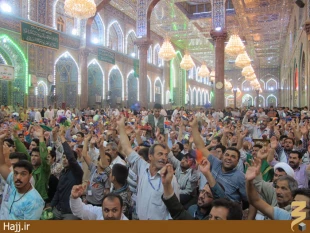 مراسم جشن نيمه شعبان در حرم اباعبدالله + عكس