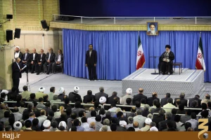 کارگزاران حج با رهبر معظم انقلاب دیدار کردند + تصویر