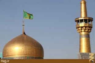تصاوير شستشوي گنبد حرم مطهر امام رضا(ع)