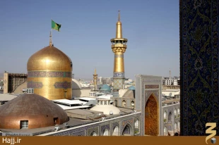 تصاوير شستشوي گنبد حرم مطهر امام رضا(ع)