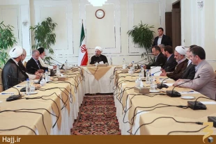 ديدار مسئولان و دست اندركاران مراسم حج با رييس جمهور