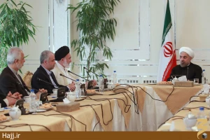 دیدار مسئولان و دست اندرکاران مراسم حج با رییس جمهور