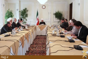 ديدار مسئولان و دست اندركاران مراسم حج با رييس جمهور