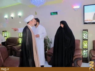 ديدار مسئول روحانيون بعثه مقام معظم رهبري با جانبازان زائر عتبات عاليات