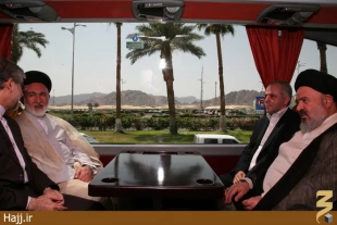 ورود سرپرست حجاج ايراني به همراه رياست سازمان حج به مدينه