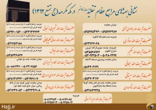نشانی بعثهِ های مراجع عظام در مکه