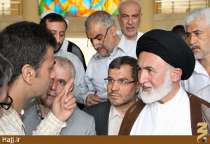 دیدار سرپرست حجاج ایرانی با زائران در هتل میدان مکه عکس