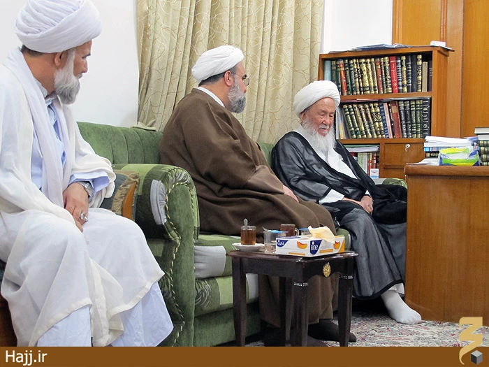 ديدار نماينده بِعثه با آيت الله فياض در نجف + تصاوير