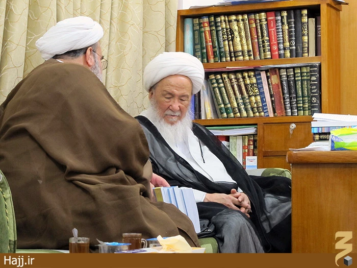 ديدار نماينده بِعثه با آيت الله فياض در نجف + تصاوير
