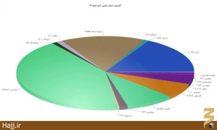 نمودار گزارش شغل زائران حج تمتع 92