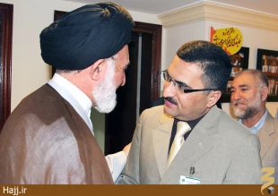 ديدار سرپرست حجاج ايراني با آقاي محمد سيف رئيس بعثه پاكستان در مدينه منوره