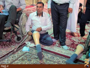 ديدار مسئول بعثه با جانبازان