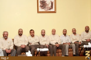 ديدار نيروهاي خدماتي هتل دارالهادي با سرپرست حجاج ايراني / عكس