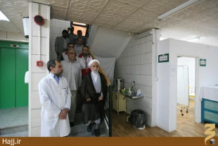 عيادت آيت الله استادي از بيماران ايراني در مدينه+تصوير