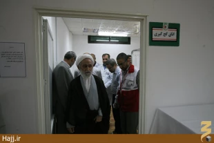 عيادت آيت الله استادي از بيماران ايراني در مدينه+تصوير