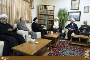 دیدار سرپرست حجاج ایرانی و رئیس سازمان حج با آیت الله سبحانی عکس