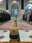 حضور مسوولان فرهنگي عمره در حرم حضرت معصومه/تصاوير