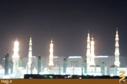 گرد و غبار مدينه منوره را فرا گرفت+عكس