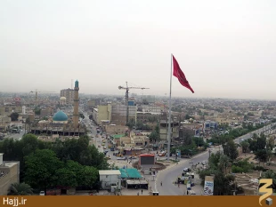 تصاوير بلندترين پرچم يا حسين در كربلا