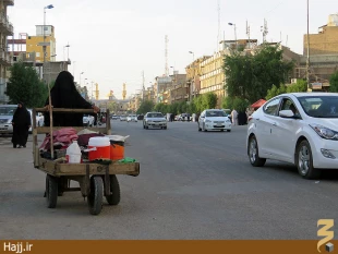 شيوه حمل و نقل زائران در كربلا عكس