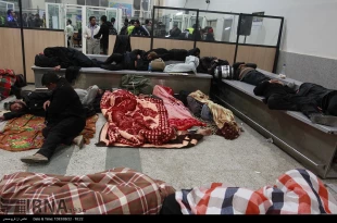 تصاويري از بازگشت زائران حسيني از مرز مهران