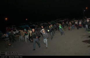 تصاويري از بازگشت زائران حسيني از مرز مهران