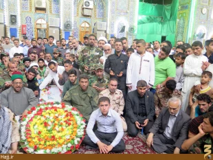 پيكر شهيد حبيب جنت مكان در كربلا تشييع شد+تصاوير