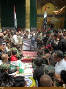 پيكر شهيد حبيب جنت مكان در كربلا تشييع شد+تصاوير