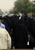 حركت دسته عزاداري بانوان زينبي به سمت خيمه‌گاه‌+عكس