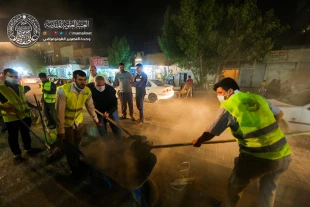 طرح نظافت خيابان‌هاي نجف به ابتكار توليت حرم علوي برگزار شد