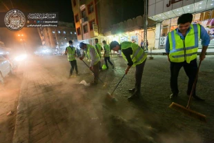 طرح نظافت خيابان‌هاي نجف به ابتكار توليت حرم علوي برگزار شد