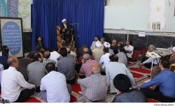ديدار اعضاي كاروان قرآني اعزامي به حج با آيت‌الله جوادي آملي