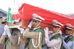تشييع پيكر جان باختگان حادثه مكه در فرودگاه مهرآباد