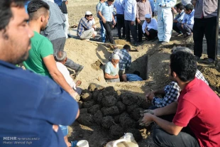 تشييع غم انگيز هشت شهيد منا در گنبد+تصاوير