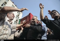 تشييع سه شهيد فاجعه منا در خوزستان تصاوير