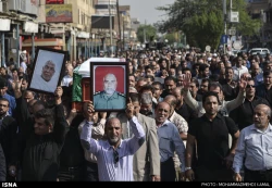تشييع سه شهيد فاجعه منا در خوزستان تصاوير