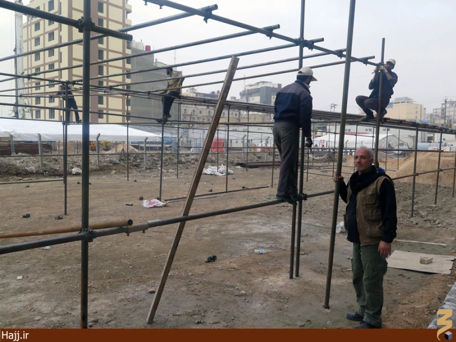 عمليات آماده سازي موكب هاي امام رضا در كربلا + تصاوير