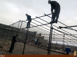 عمليات آماده سازي موكب هاي امام رضا در كربلا + تصاوير