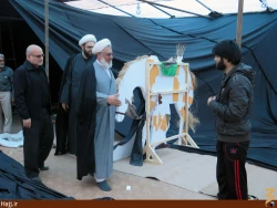 مراحل آماده سازي موكب امام رضا در كربلا+ تصاوير