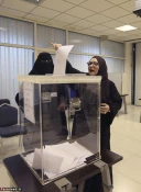اولين حضور زنان عربستان در انتخابات تصاوير