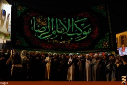 حركت هيئت عزاداري موكب امام رضا در كربلاي معلا+تصاوير